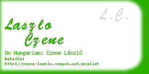 laszlo czene business card