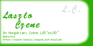 laszlo czene business card